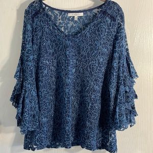 Blue Lace Top